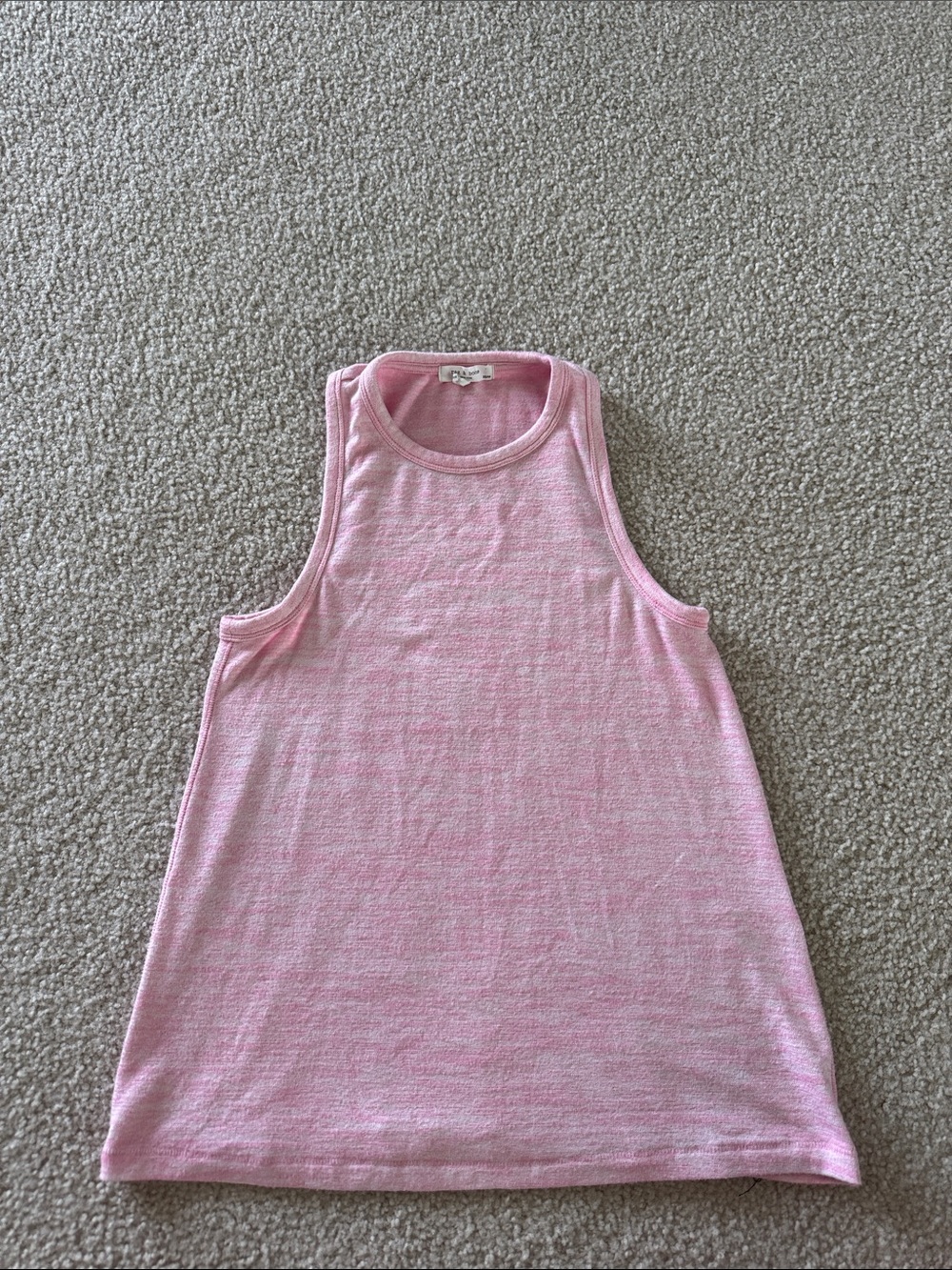 rag & bone Pink Ribbed Sleeveless Tank